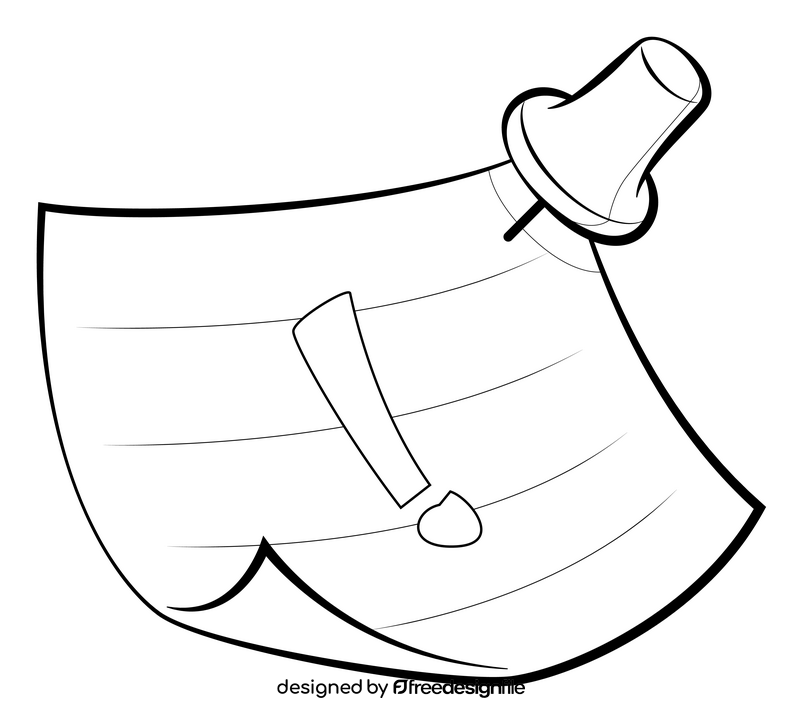 Reminder drawing black and white clipart