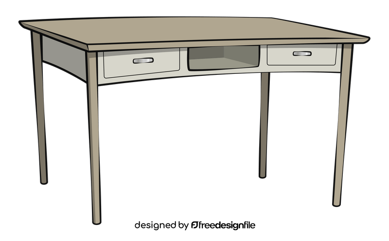 Desk for study clipart