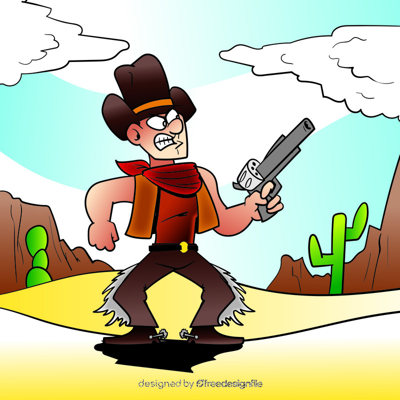 Cowboy cartoon vector