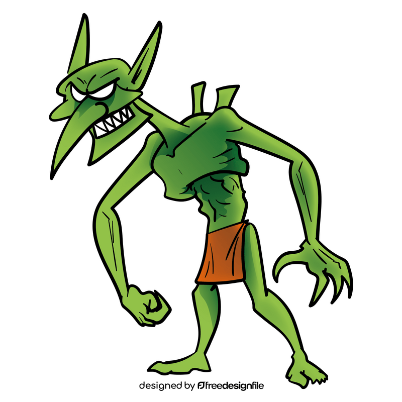 Goblin cartoon clipart