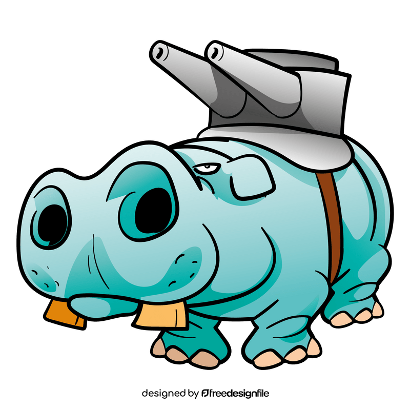 Hippo cartoon clipart