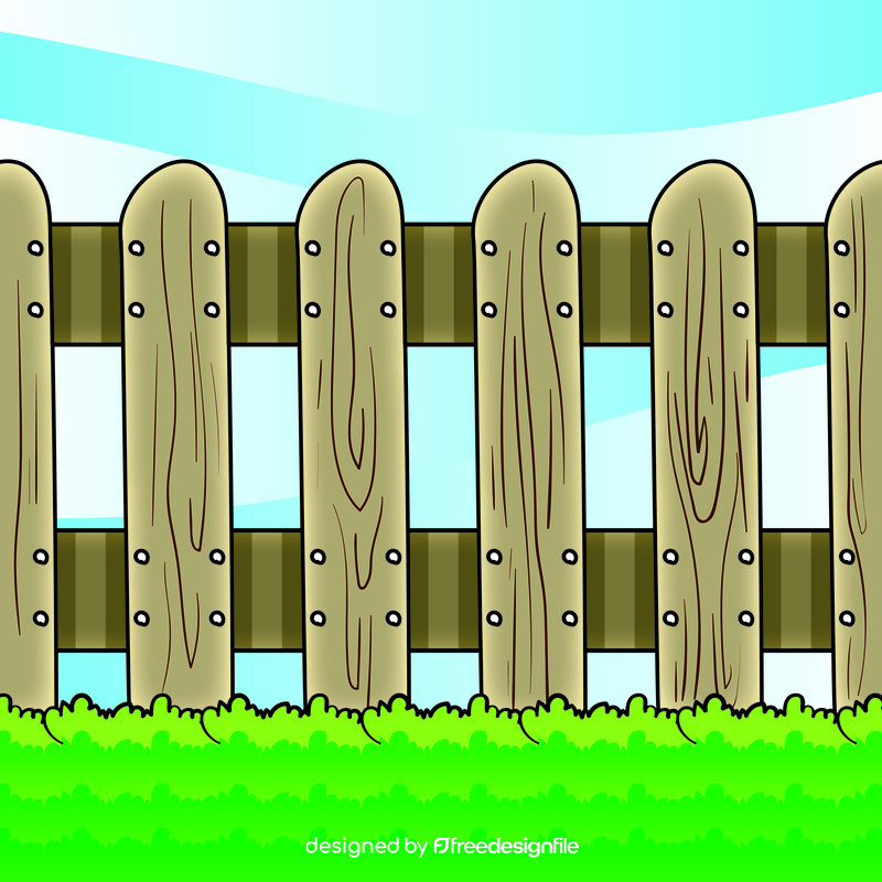 Fence cartoon vector