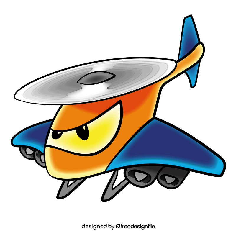 Helicopters cartoon clipart