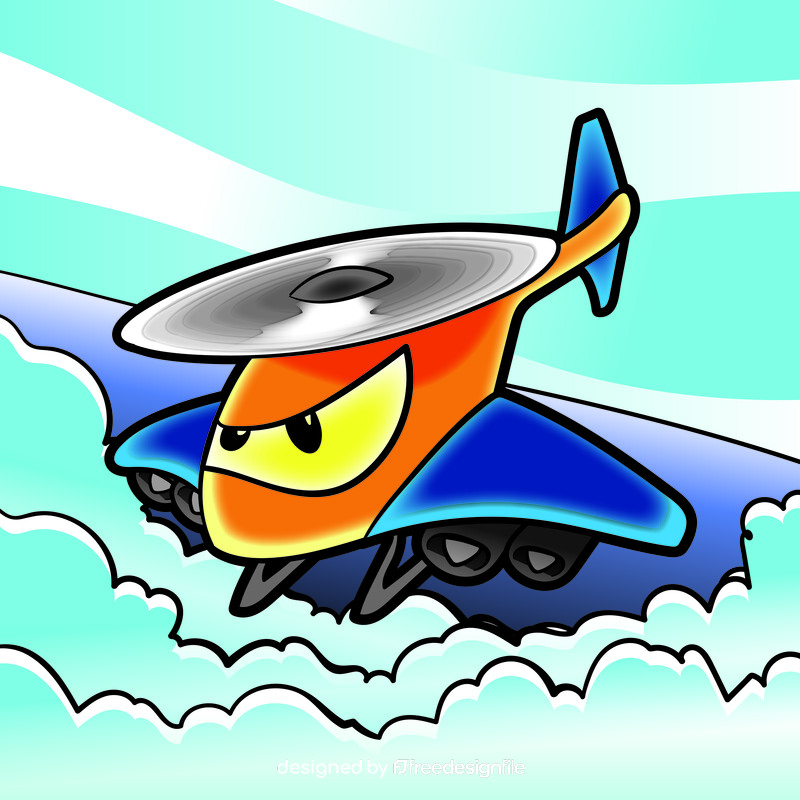 Helicopters cartoon vector