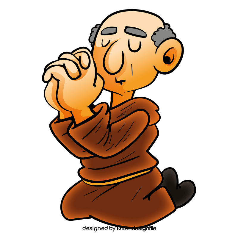 Praying hands cartoon clipart