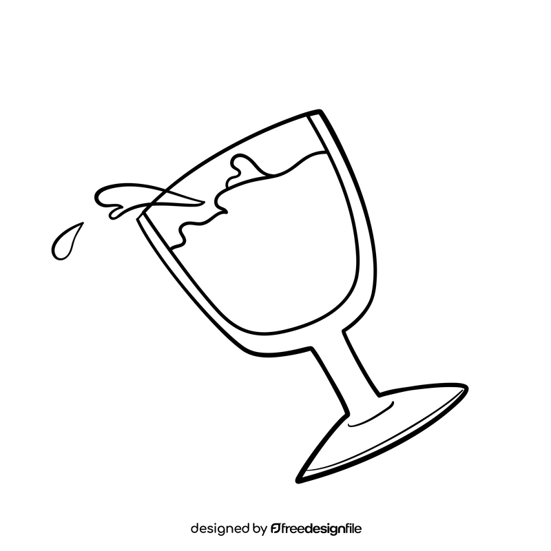 Wine cartoon drawing black and white clipart