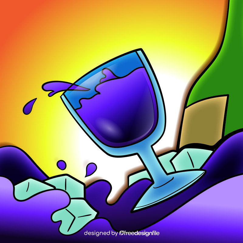 Wine cartoon vector