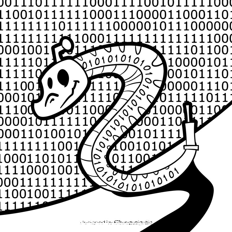 Snake cartoon drawing black and white vector