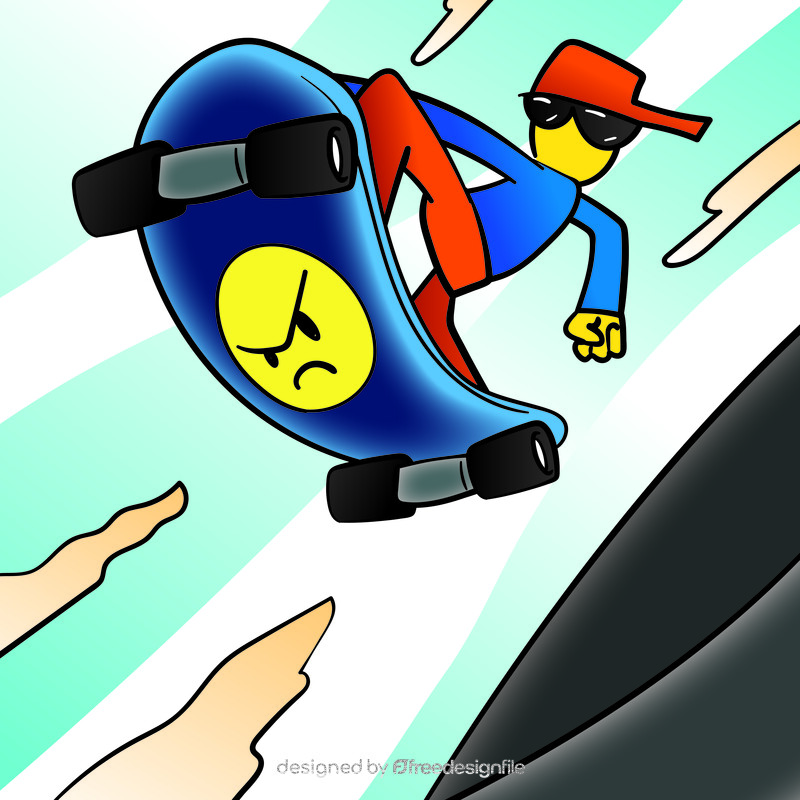 Skateboard cartoon vector