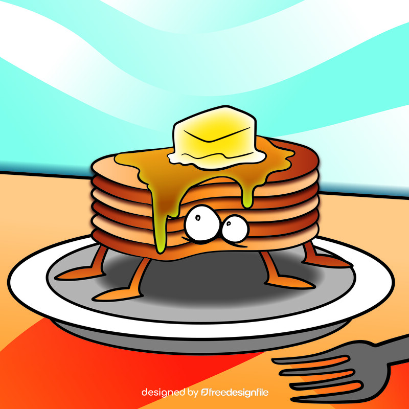 Pancake cartoon vector