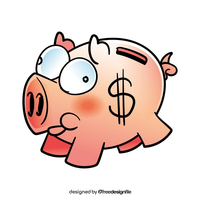 Piggy bank cartoon clipart