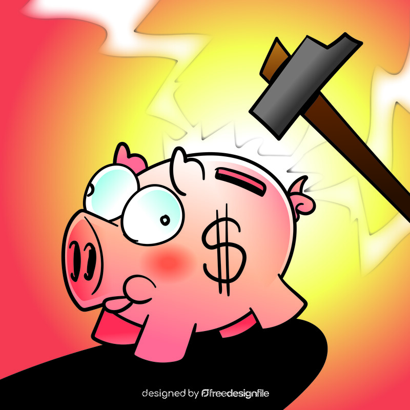 Piggy bank cartoon vector