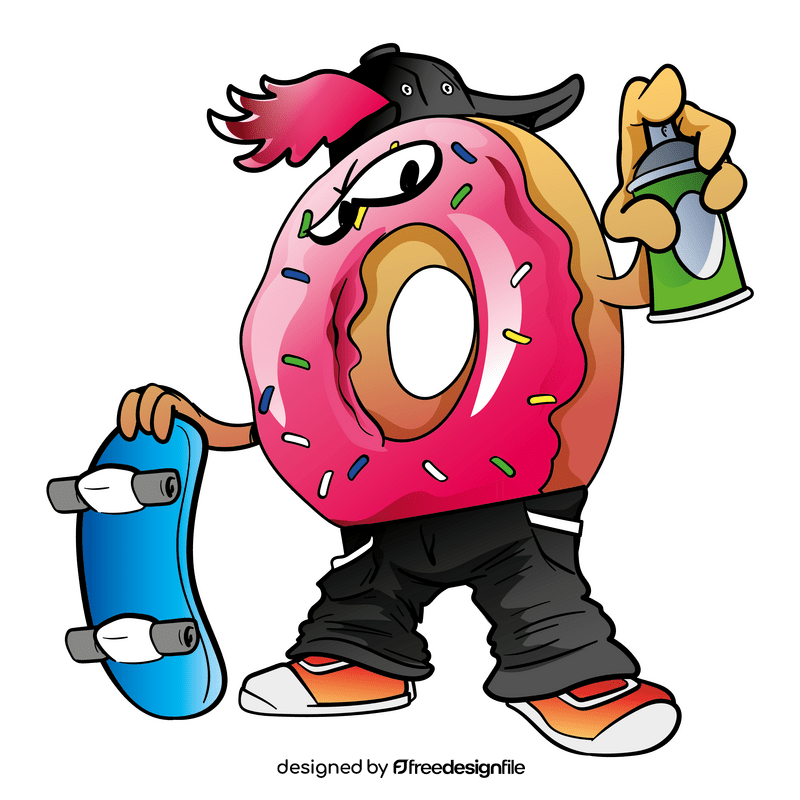 Donut cartoon clipart