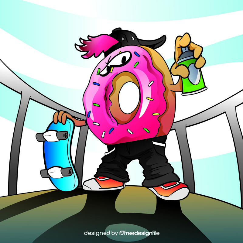 Donut cartoon vector