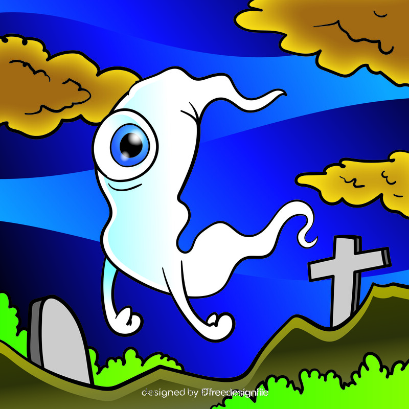 Ghost cartoon vector