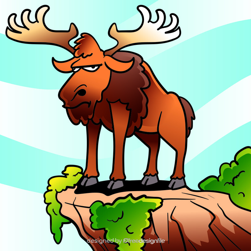 Moose cartoon vector