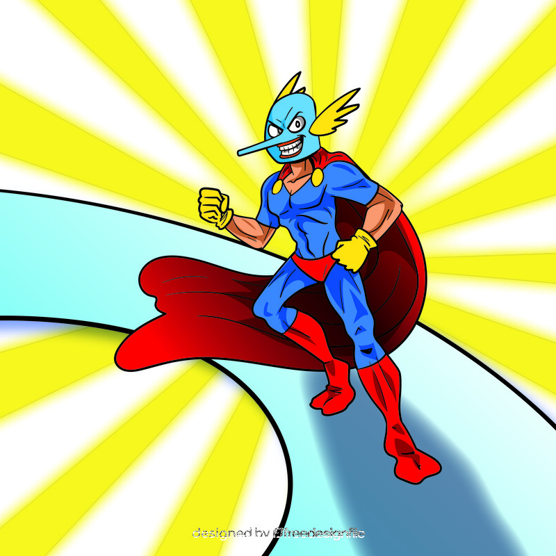 SuperHero cartoon vector