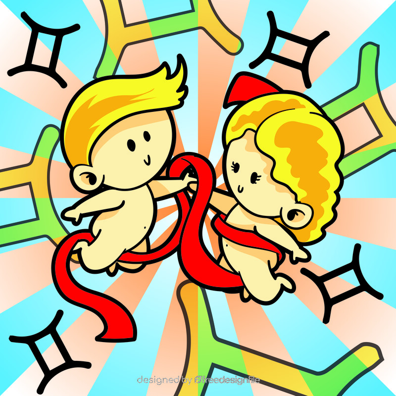 Gemini cartoon vector