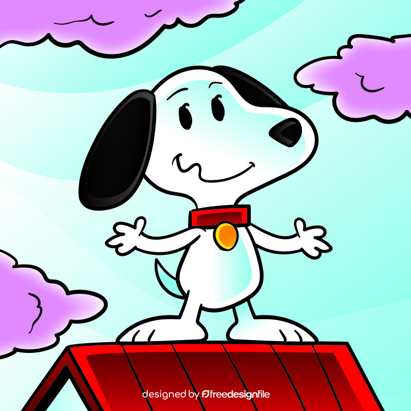 Snoopy cartoon vector