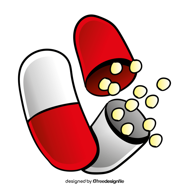 Pills cartoon clipart