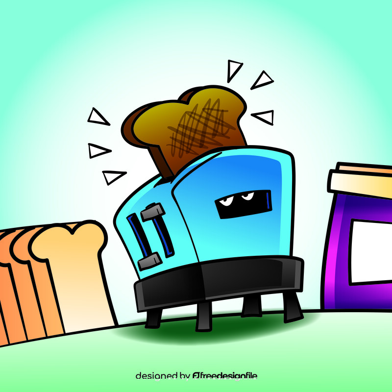 Toaster cartoon vector