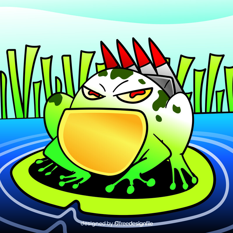 Frog cartoon vector