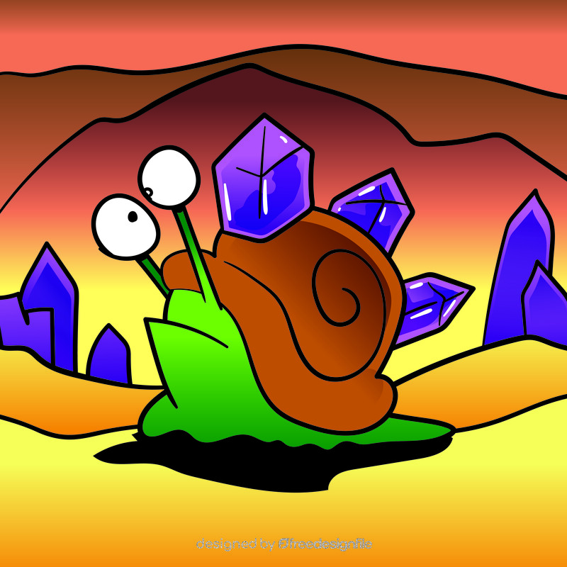 Slug cartoon vector