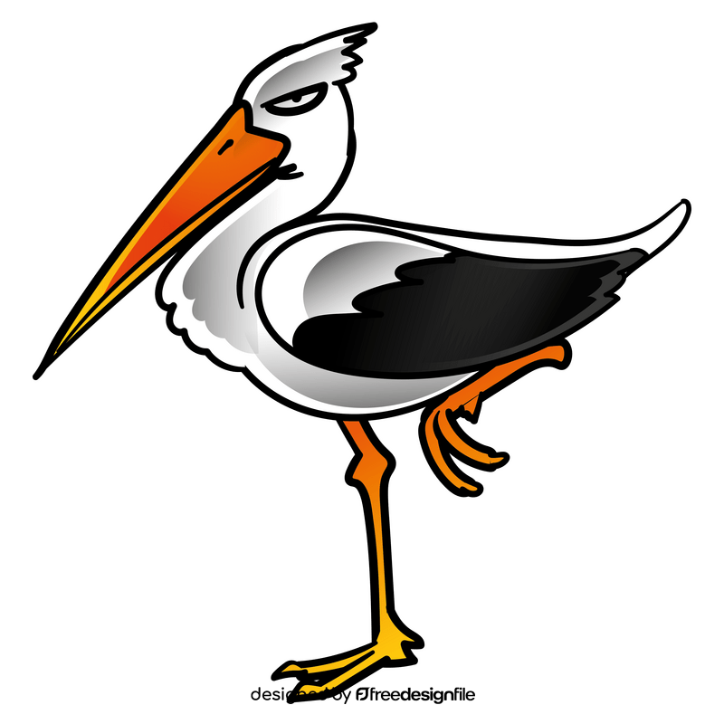 Stork cartoon clipart