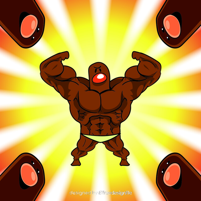 Bodybuilder cartoon vector