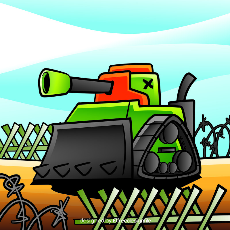 Armored Tank cartoon vector