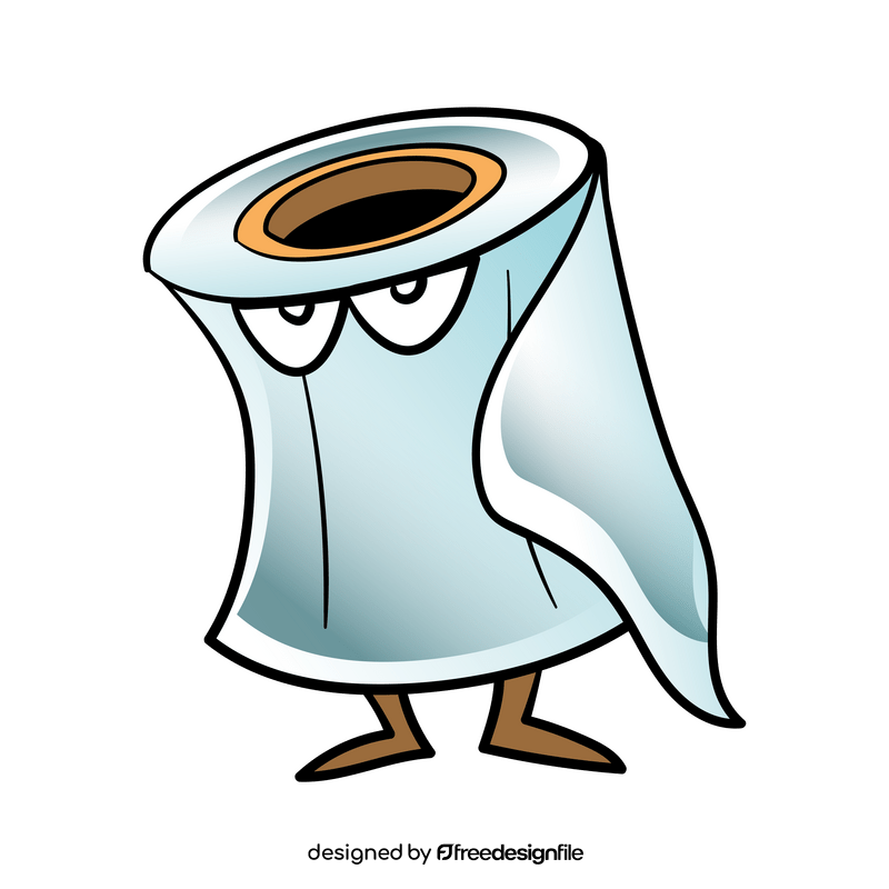 Toilet paper cartoon clipart