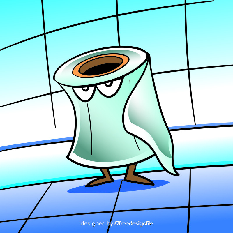 Toilet paper cartoon vector