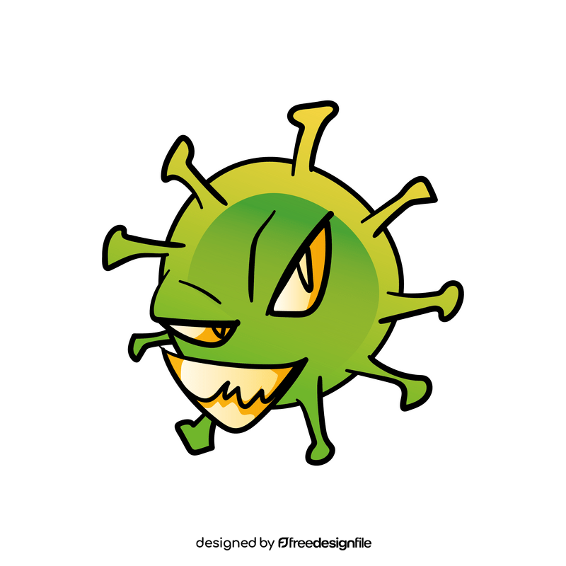 Virus cartoon clipart