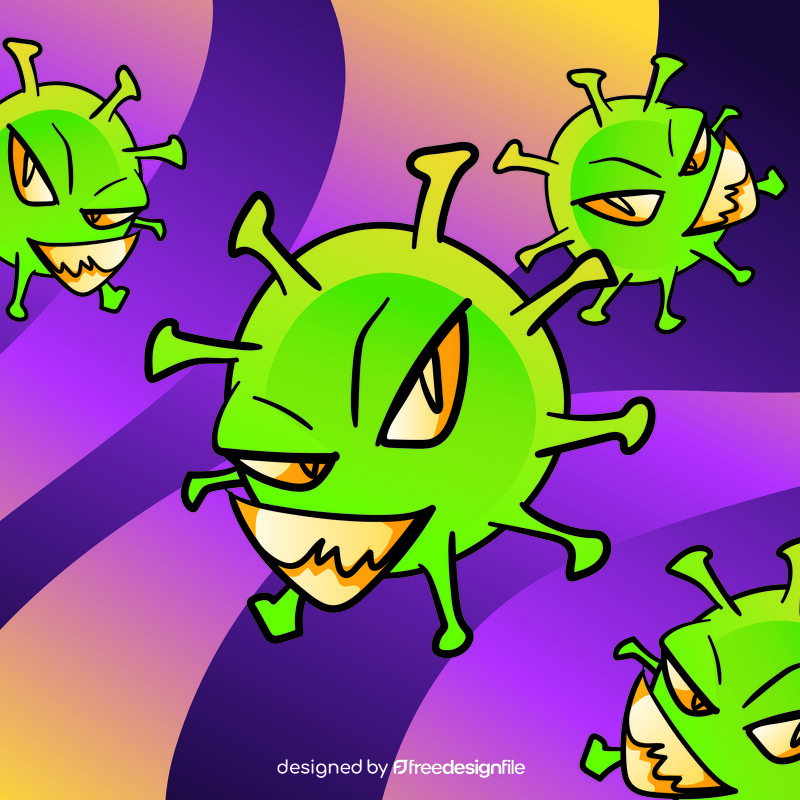 Virus cartoon vector