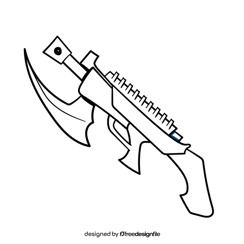 Weapon cartoon drawing black and white clipart