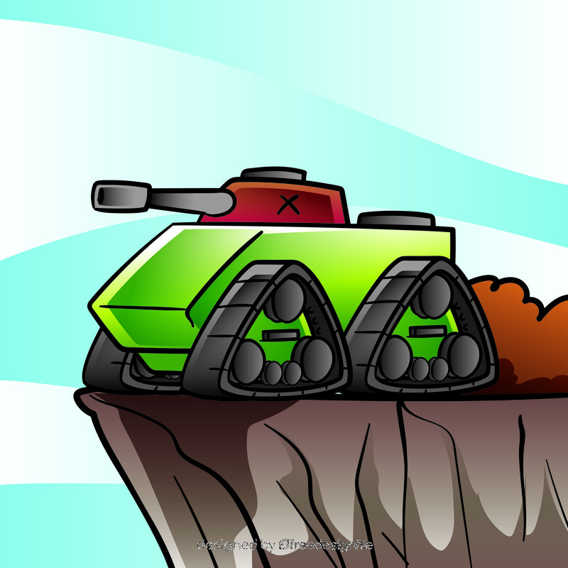 Armored Tank cartoon vector