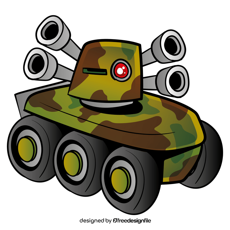 Armored Tank cartoon clipart