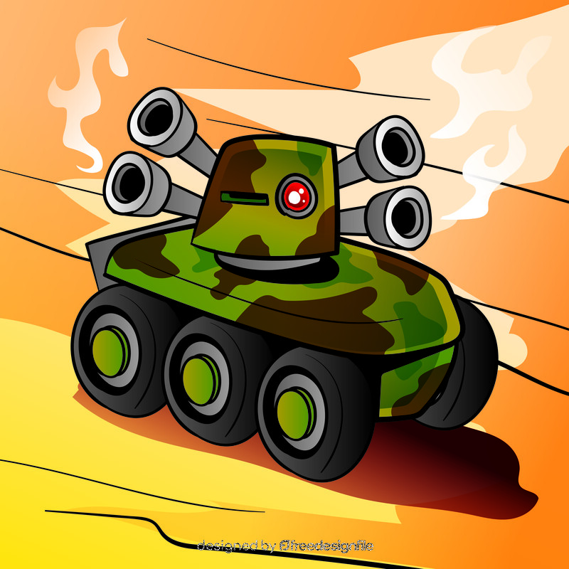 Armored Tank cartoon vector