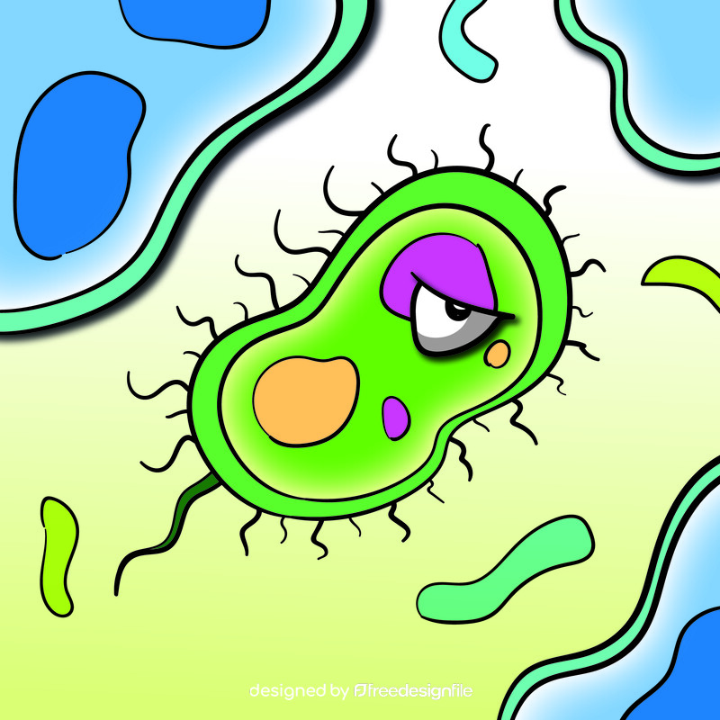 Bacterium cartoon vector