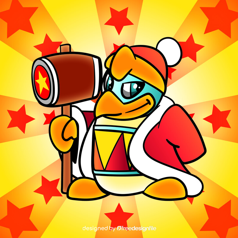 King DEDEDE cartoon vector