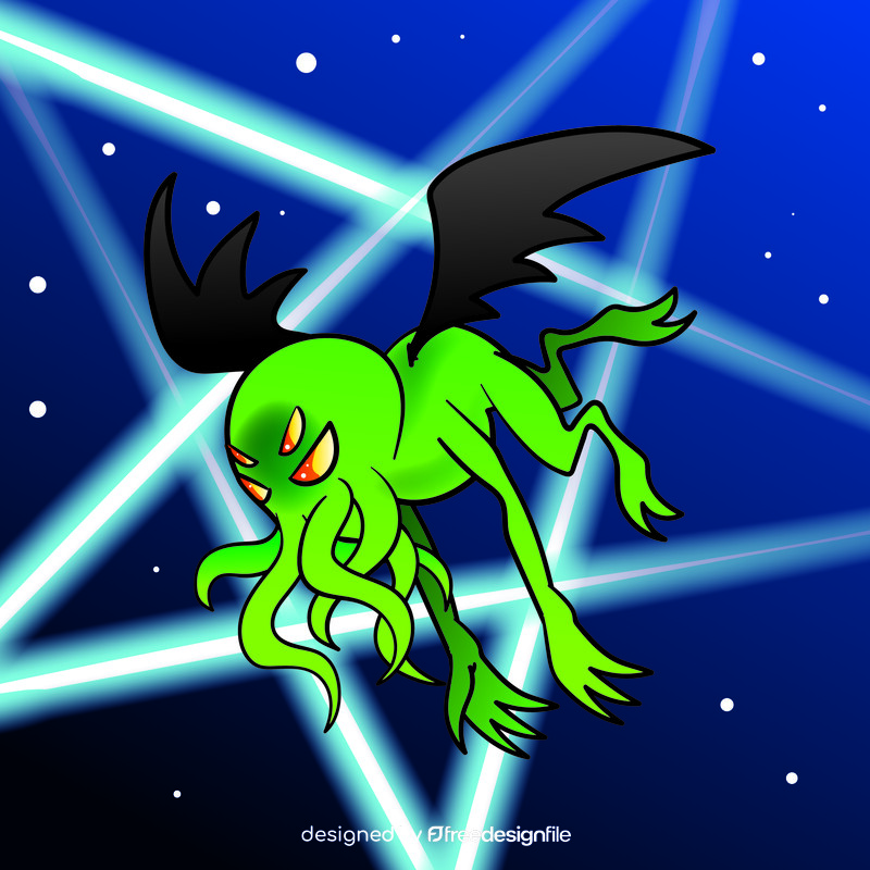 Lovecraft cartoon vector