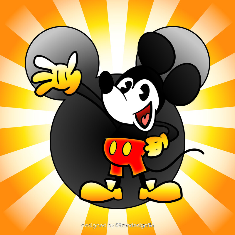 Mickey Mouse cartoon vector