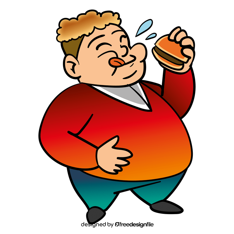 Obese cartoon clipart