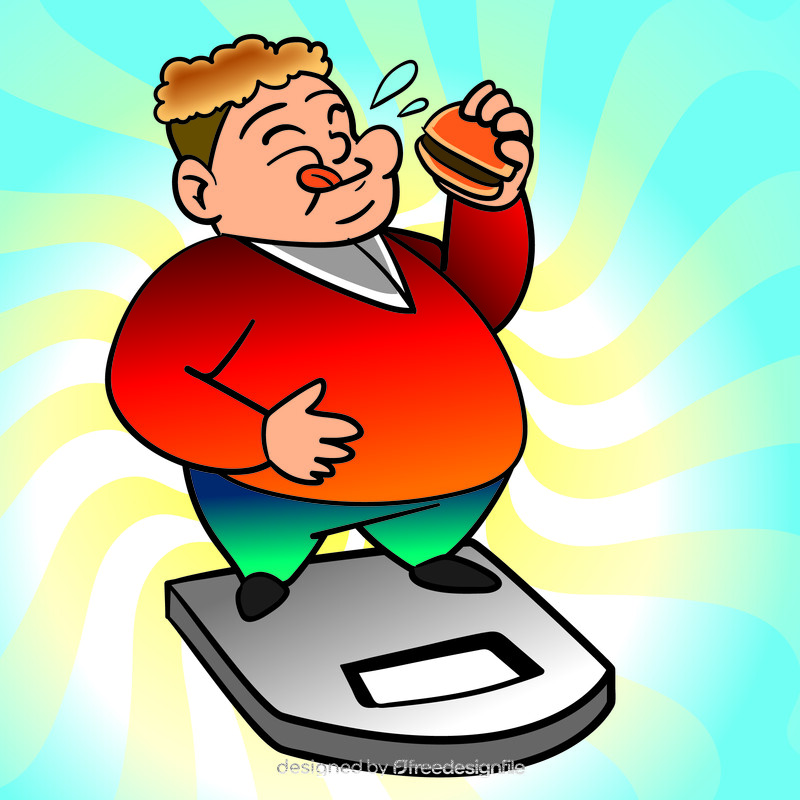 Obese cartoon vector