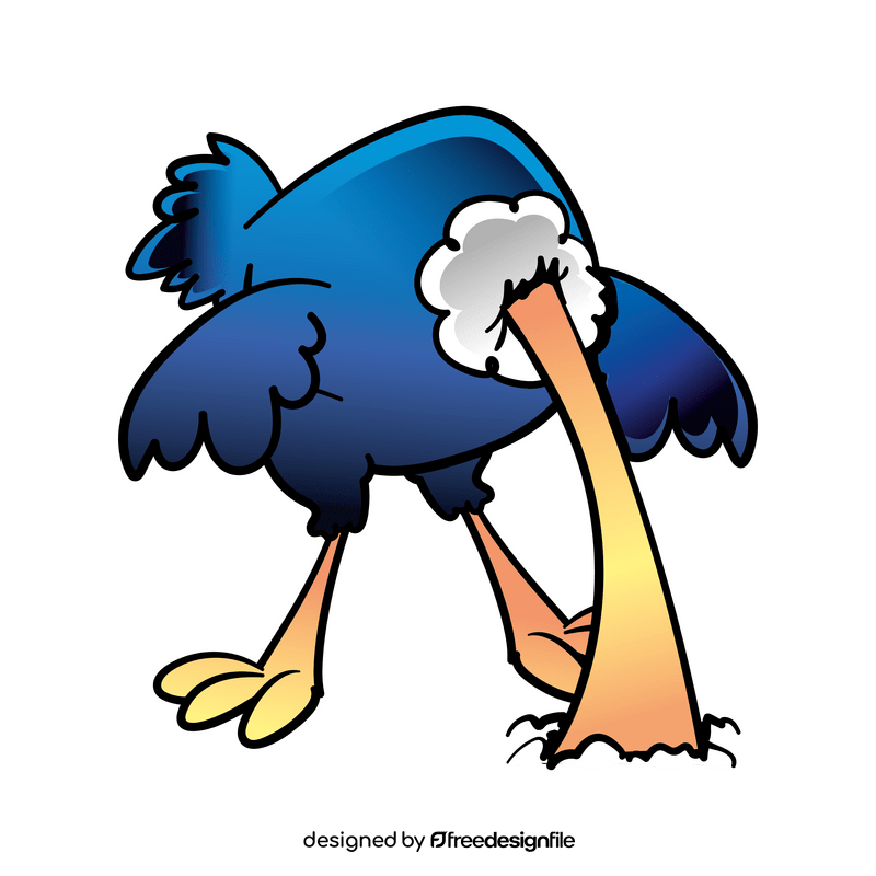 Ostrich cartoon clipart