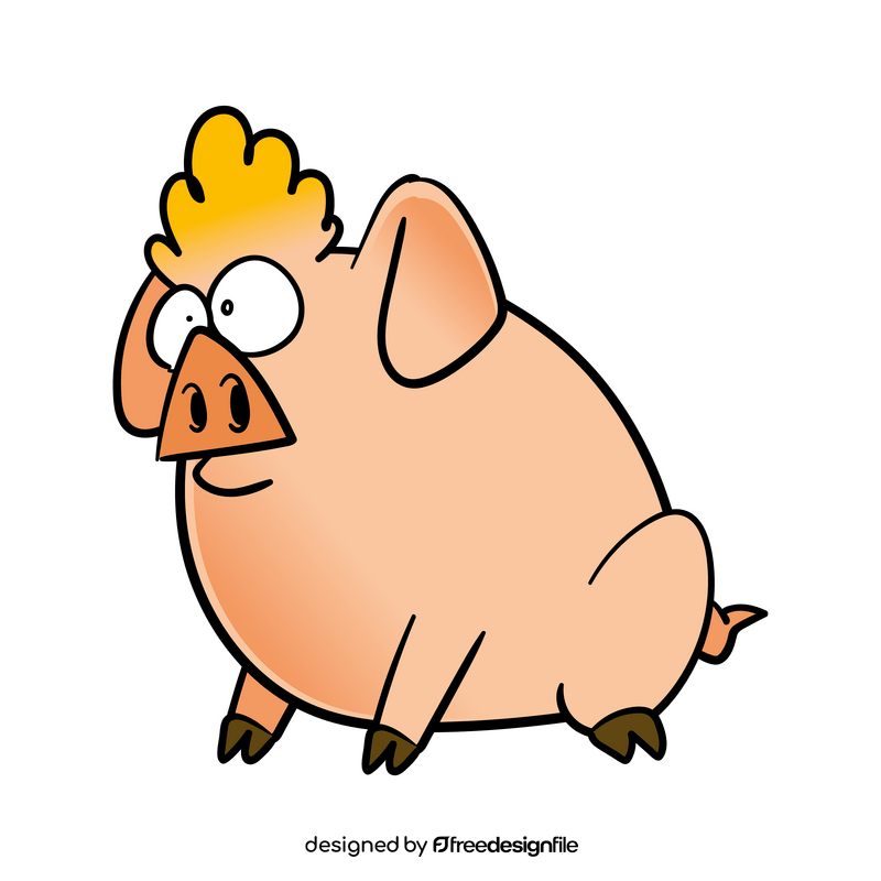 Pig cartoon clipart