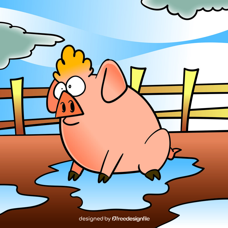 Pig cartoon vector