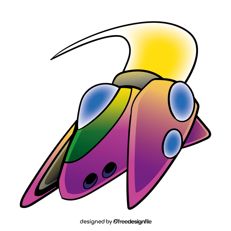 Starship cartoon clipart