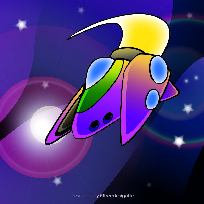 Starship cartoon vector