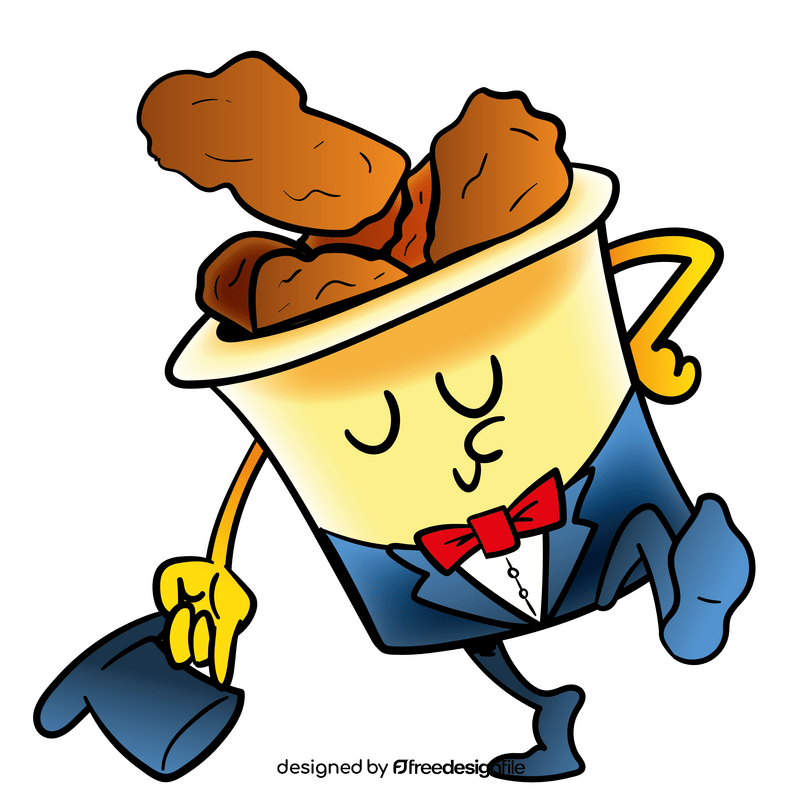 Fried chicken cartoon clipart